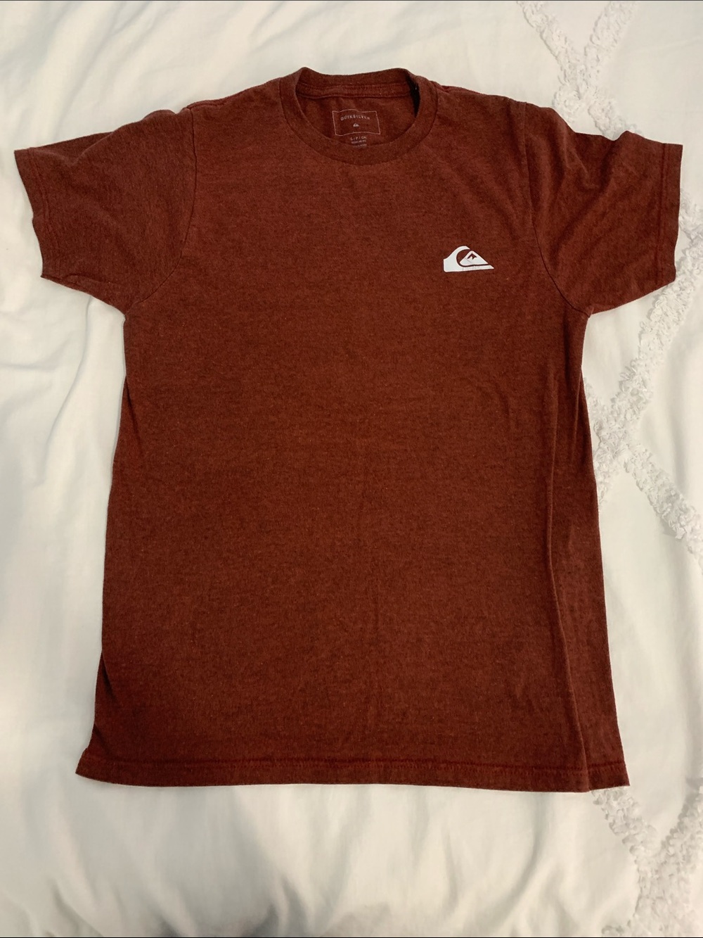 Quiksilver Burnt Orange Heather Tee with White Logo